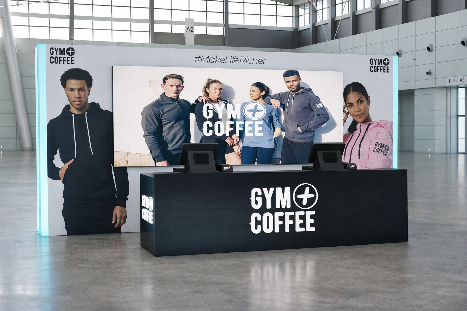 Gym+Coffee Bespoke Stand